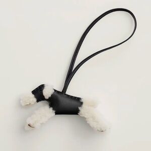 BNIB HERMES Budy dog charm in black